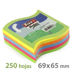 Taco Notas Adhesivas Fixo Bandera 250 Hojas Colores Fluor 65007280