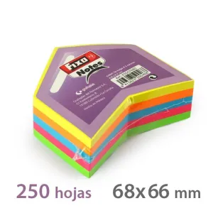 Taco Notas Adhesivas Fixo Punta de Flecha 250 Hojas Colores Fluor 65007680