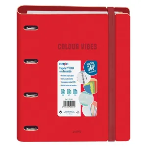 Carpebloc Dohe Plastico A4 100 Hojas 90Grs Cuadricula 5Mm Vibes Rojo 52001