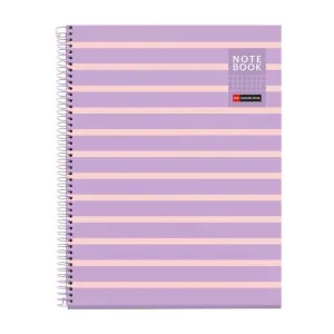 Cuaderno Miquelrius Between The Lines Espiral Tapa Dura A4 80 Hojas 90Grs Cuadriculo 5Mm Malva Mr4514