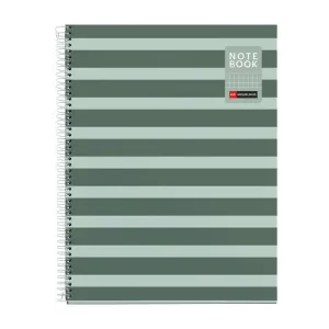 Cuaderno Miquelrius Between The Lines Espiral Tapa Dura A4 80 Hojas 90Grs Cuadriculo 5Mm Musgo Mr4517