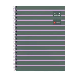 Cuaderno Miquelrius Between The Lines Espiral Tapa Dura A4 80 Hojas 90Grs Cuadriculo 5Mm Ceniza Mr4518