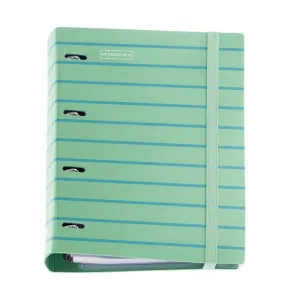 Carpebloc Miquelrius Between The Lines Plastico A4 100 Hojas 90Grs Cuadricula 5Mm Menta Mr15127