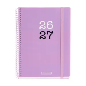 Agenda Escolar Miquelrius 26/27 Día Página 150X213Mm College Lila Mr21085