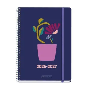 Agenda Escolar Miquelrius 26/27 Semana Vista 154X215Mm Flower Pot Mr21144