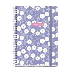 Agenda Escolar Miquelrius 26/27 Día Página 154X215Mm Purple Bloom Mr21151