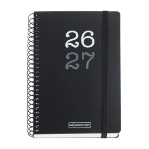 Agenda Escolar Miquelrius 26/27 Día Página 117X174Mm College Negro Mr21180