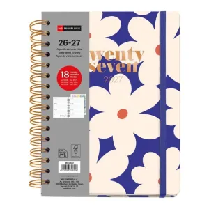 Agenda Miquelrius 26/27 18 Meses 155X217Mm Semana Vista Wire Bold Daisy Mr34622