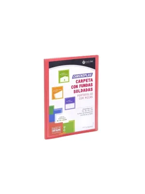 Carpeta 20 Fundas Plastico Carchivo A4 Personalizable Rojo 50342053