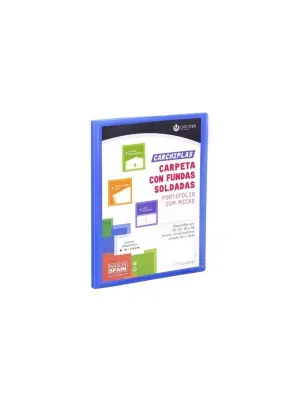 Carpeta 30 Fundas Plastico Carchivo A4 Personalizable Azul 50343050