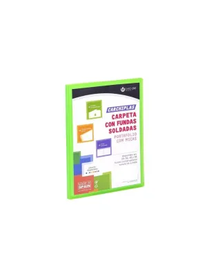 Carpeta 40 Fundas Plastico Carchivo A4 Personalizable Verde 50344051