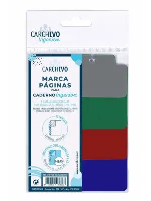 Marcapaginas Carchivo Ingeniox Plastico 4 Colores 66164199