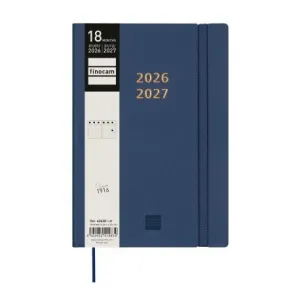 Agenda Finocam 26/27 Semana Vista Vertical 140X204Mm 18 Meses Encuadernada Mara Azul Y10