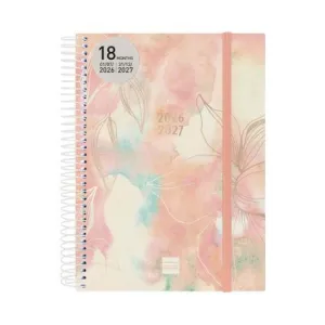 Agenda Finocam 26/27 2 Dias Pagina 155X212Mm 18 Meses Espiral Pretty E10