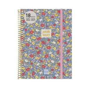 Agenda Finocam 26/27 Semana Vista 155X212Mm 18 Meses Espiral Girl E10