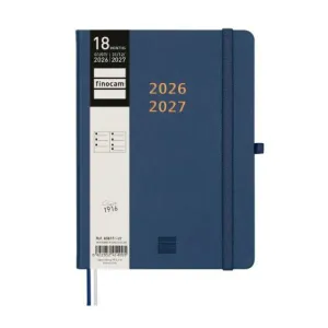 Agenda Finocam 26/27 Semana Vista 140X190Mm 18 Meses Encuadernada Minimal Azul M5