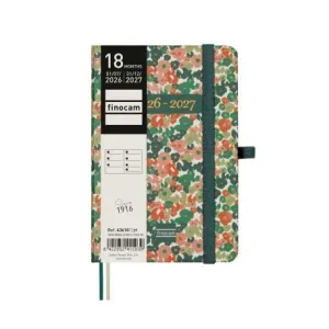Agenda Finocam 26/27 Semana Vista 100X150Mm 18 Meses Encuadernada Minimal Daisy M3