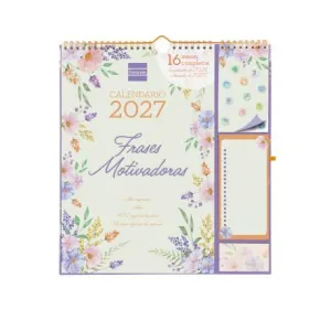 Calendario Finocam 26/27 de Pared 215X235Mm 16 Meses Frases Motivadoras Plus