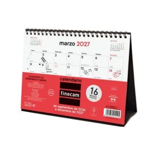 Calendario Finocam 26/27 Sobremesa 210X150Mm 16 Meses Neutro