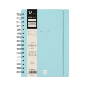 Agenda Finocam 26/27 Semana Vista 155X212Mm 16 Meses Espiral E10 Haiku Azul