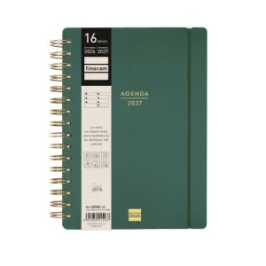 Agenda Finocam 26/27 Semana Vista 155X212Mm 16 Meses Espiral E10 Haiku Verde