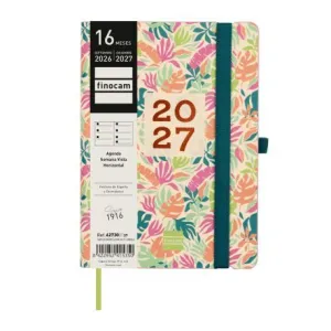 Agenda Finocam 26/27 Semana Vista 118X168Mm 16 Meses Encuadernada Capri Jungla F4