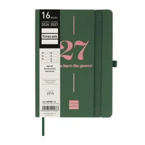 Agenda Finocam 26/27 Semana Vista 118X168Mm 16 Meses Encuadernada Capri Power F4