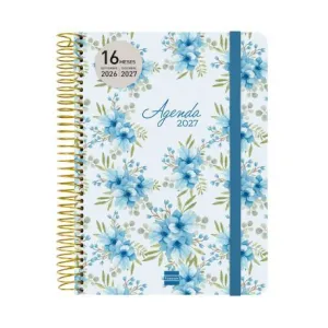 Agenda Finocam 26/27 Semana Vista 155X212Mm 16 Meses Espiral Cloe Azul E10