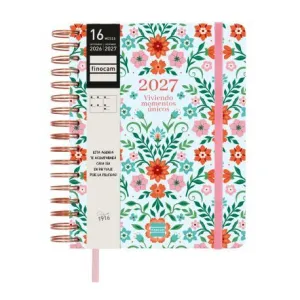 Agenda Finocam 26/27 Semana Vista 155X217Mm 16 Meses Espiral Vitae Azul