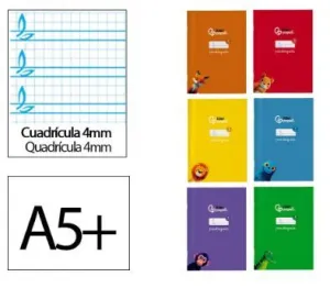 Libreta Lamela Liderpapel Tapa Blanda A5+ 32 Hojas 75Grs Cuadricula 4Mm 172023