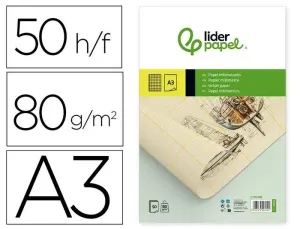 Bloc Papel Milimetrado Liderpapel A3 50 Hojas 80Gr 20452
