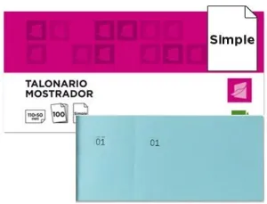 Talonario Liderpapel Mostrador Azul 50X110Mm 21850