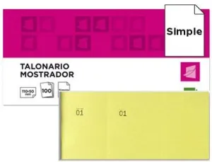 Talonario Liderpapel Mostrador Amarillo 50X110Mm 21851