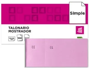 Talonario Liderpapel Mostrador Rosa 50X110Mm 21852