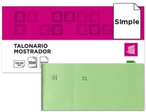 Talonario Liderpapel Mostrador Verde 50X110Mm 21854