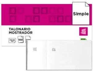 Talonario Liderpapel Mostrador 21912 50X110Mm Blanco 21912