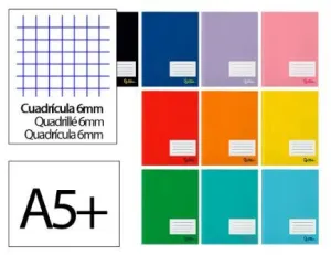 Libreta Liderpapel Tapa Blanda A5+ 32 Hojas 75Grs Cuadricula 6Mm 22527