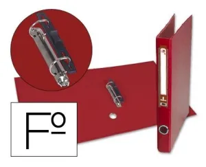 Carpeta 2 Anillas Liderpapel Folio Lomo Estrecho 25Mm Rojo 25075