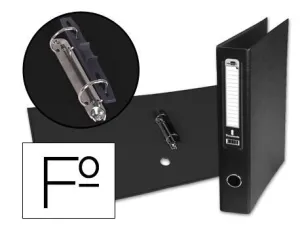 Carpeta 2 Anillas Liderpapel Folio Lomo Ancho 40Mm Negro 25076