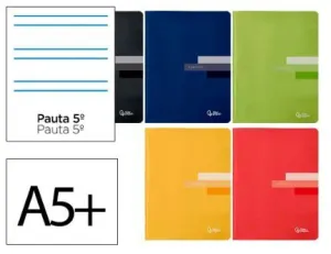 Libreta Liderpapel Scriptus Tapa Blanda A5+ 48 Hojas 90Grs Montessori 5Mm Colores Surtidos 63831