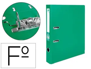 Archivador Palanca Liderpapel Folio Lomo Estrecho 52Mm Verde Ay37