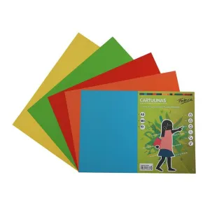 Pack 50 Cartulinas Fabrisa A3 5 Colores Fuertes 16238