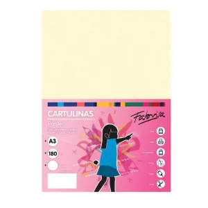 Pack 50 Cartulinas Fabrisa A3 Marfil 16556