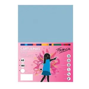 Pack 50 Cartulinas Fabrisa A3 Azul Claro 16562