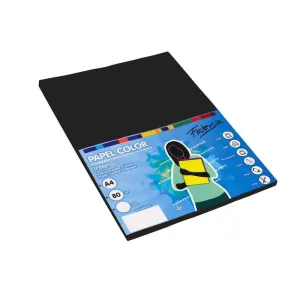 Pack 100 Hojas Papel Fabrisa A4 80Gr Negro 17106