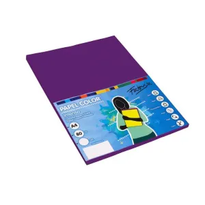 Pack 100 Hojas Papel Fabrisa A4 80Gr Morado 17109