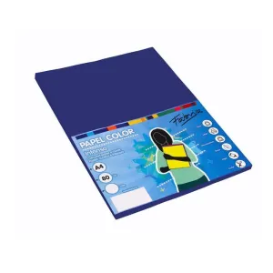 Pack 100 Hojas Papel Fabrisa A4 80Gr Azul Marino 17110