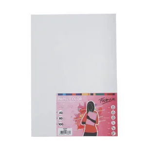 Pack 100 Hojas Papel Fabrisa A3 80Gr Blanco 17836