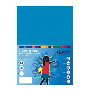 Pack 50 Cartulinas Fabrisa A3 Azul Medio 17854