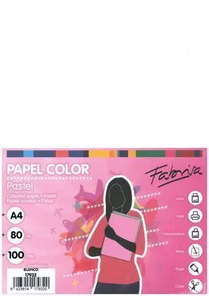 Pack 100 Hojas Papel Fabrisa A4 80Gr Blanco 17932